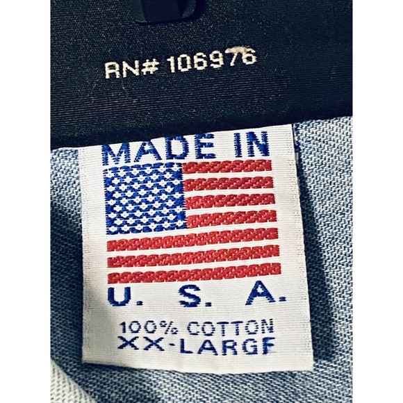 Vintage Embossed Eagle Authentic Prime Union Wear XXL U.S.A. Denim Shirt Jacket - Picture 11 of 11